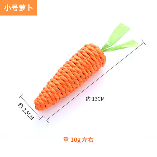 にんじんロープトイ｜おもちゃ・噛む練習に